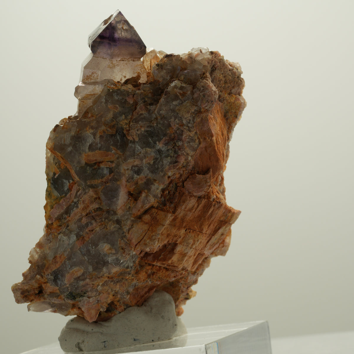 Seltene Phantom Amethyst Skelett Zepter auf Matrix Brandberg, Namibia 71*39*39mm #14080