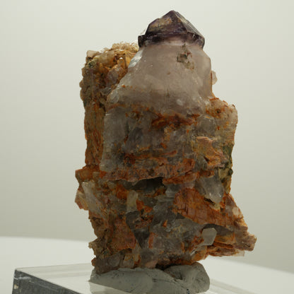 Seltene Phantom Amethyst Skelett Zepter auf Matrix Brandberg, Namibia 71*39*39mm #14080