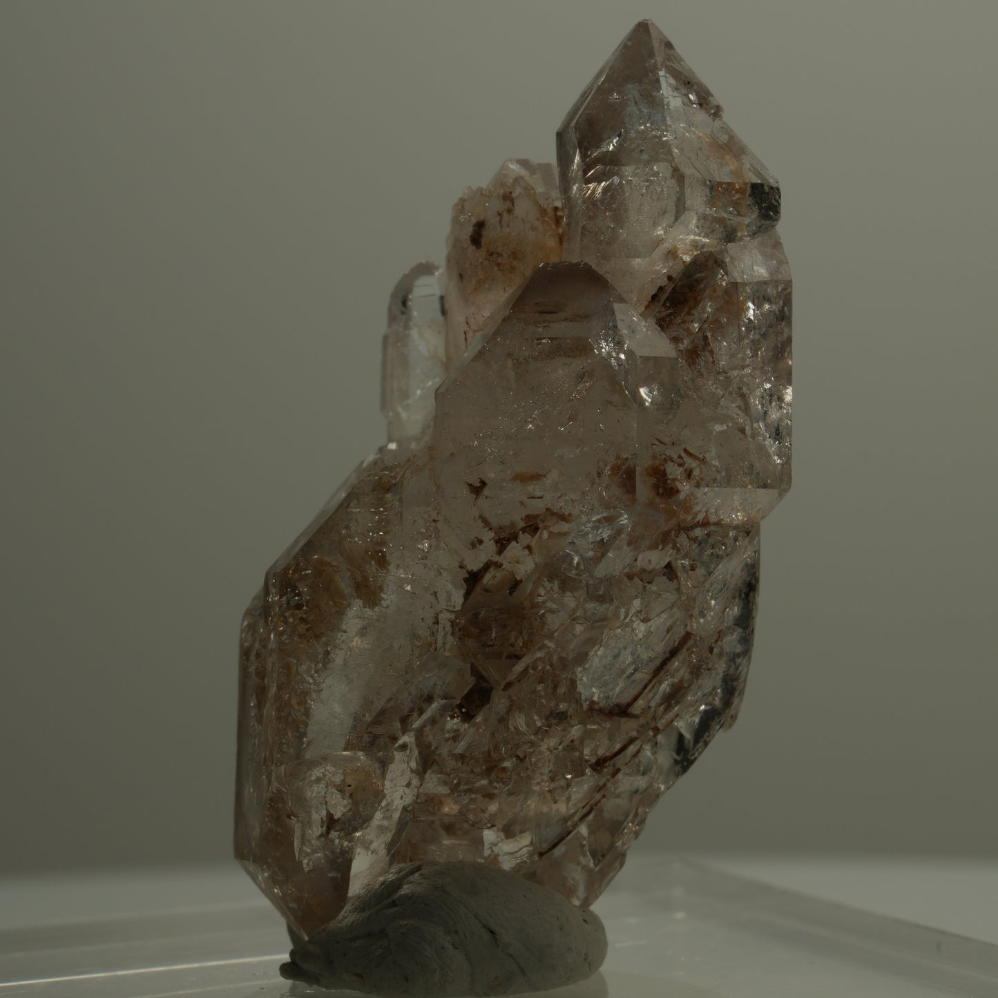 Skelett Phantom Rauchquarz Fenster Zepter Doppelender Goboboseb, Namibia 46*23*22mm #14084