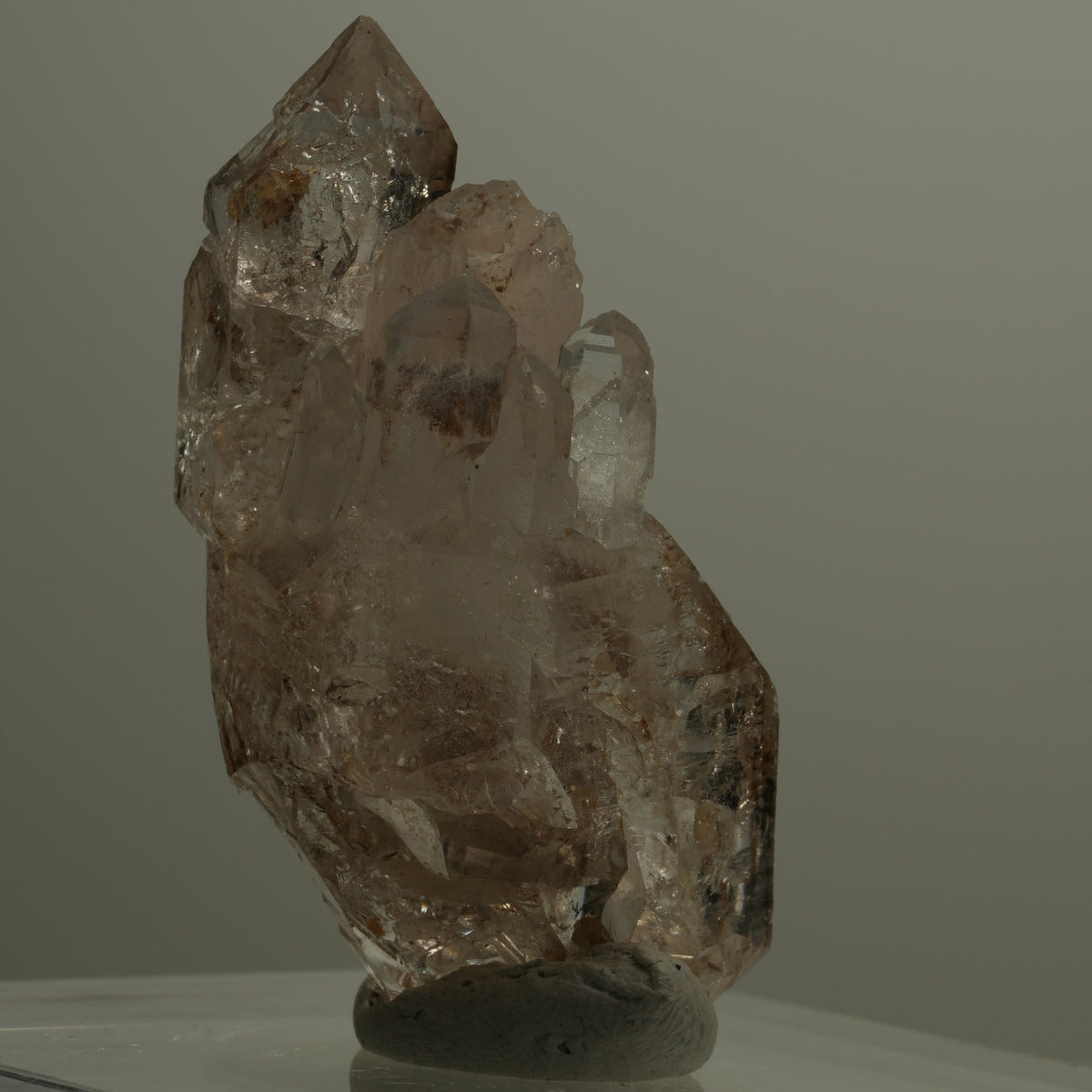 Skelett Phantom Rauchquarz Fenster Zepter Doppelender Goboboseb, Namibia 46*23*22mm #14084
