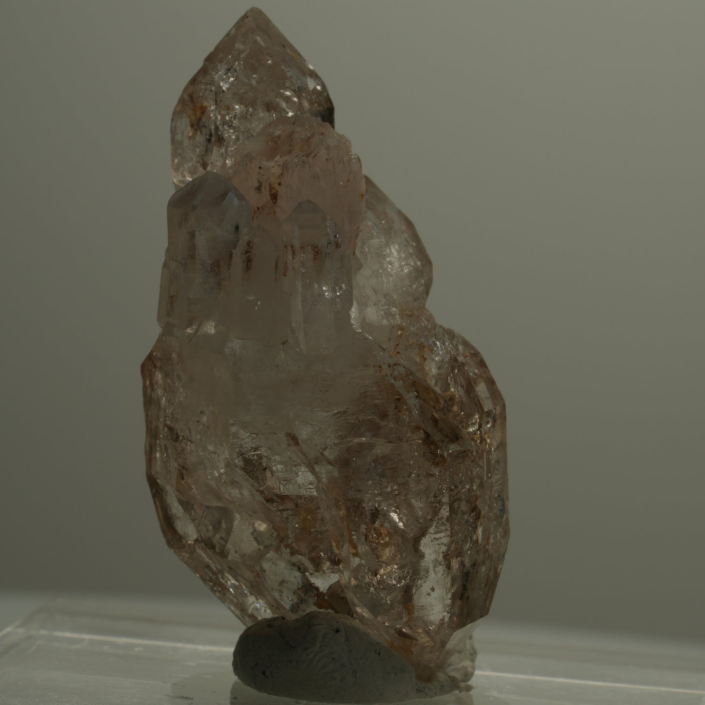Skelett Phantom Rauchquarz Fenster Zepter Doppelender Goboboseb, Namibia 46*23*22mm #14084