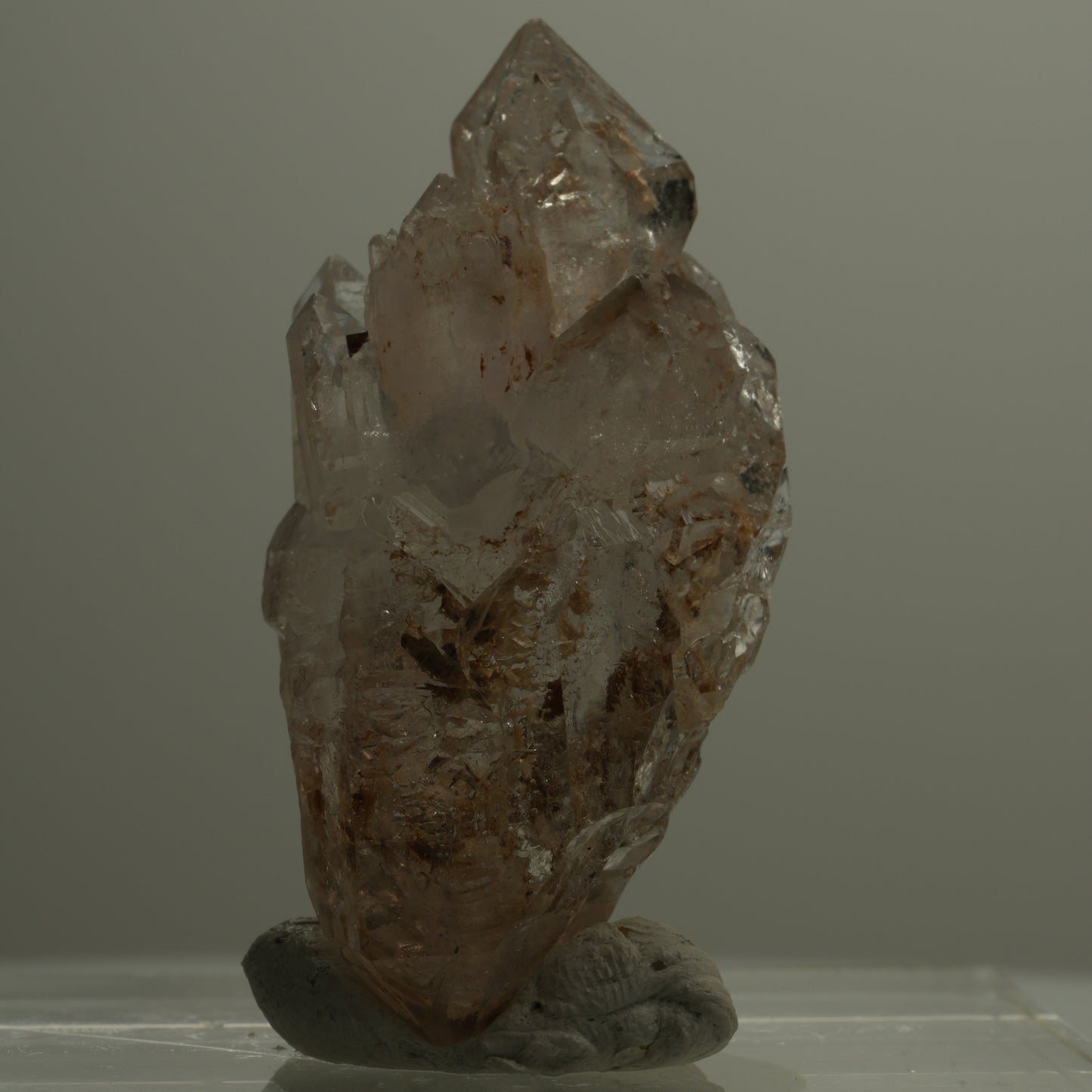 Skelett Phantom Rauchquarz Fenster Zepter Doppelender Goboboseb, Namibia 46*23*22mm #14084
