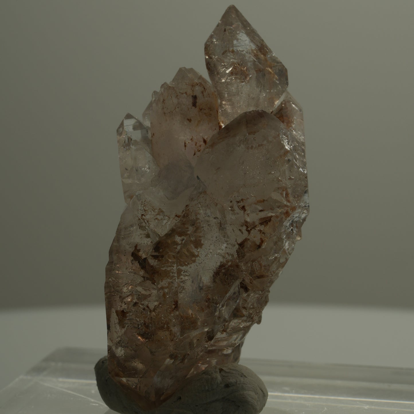 Skelett Phantom Rauchquarz Fenster Zepter Doppelender Goboboseb, Namibia 46*23*22mm #14084
