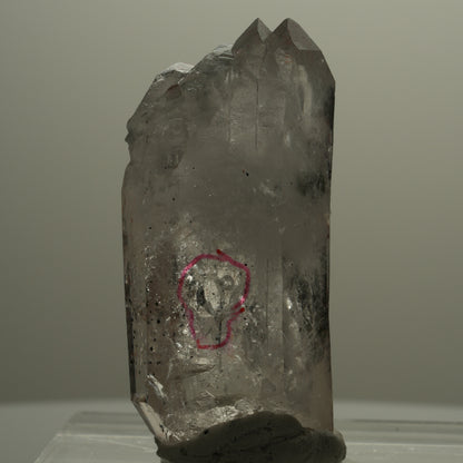 Enhydro Hämatit Rauchquarz Skelett Spitzen, 1x Blase Streep Mine, Namibia 49*22*20mm #14086