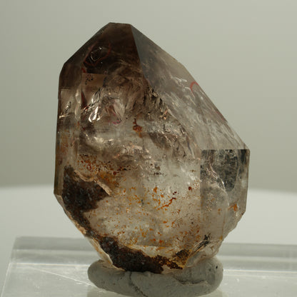 Enhydro Skelett Fenster Phantom Rauchquarz, 3x Blase Goboboseb, Namibia 41*31*19mm #14088