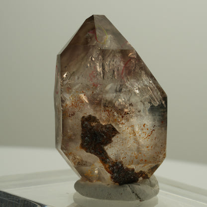 Enhydro Skelett Fenster Phantom Rauchquarz, 3x Blase Goboboseb, Namibia 41*31*19mm #14088
