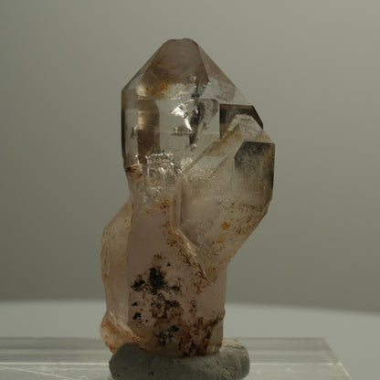 Seltene Phantom Rauchquarz Skelett Zepter Spitze Goboboseb, Namibia 21*10*7mm #14091