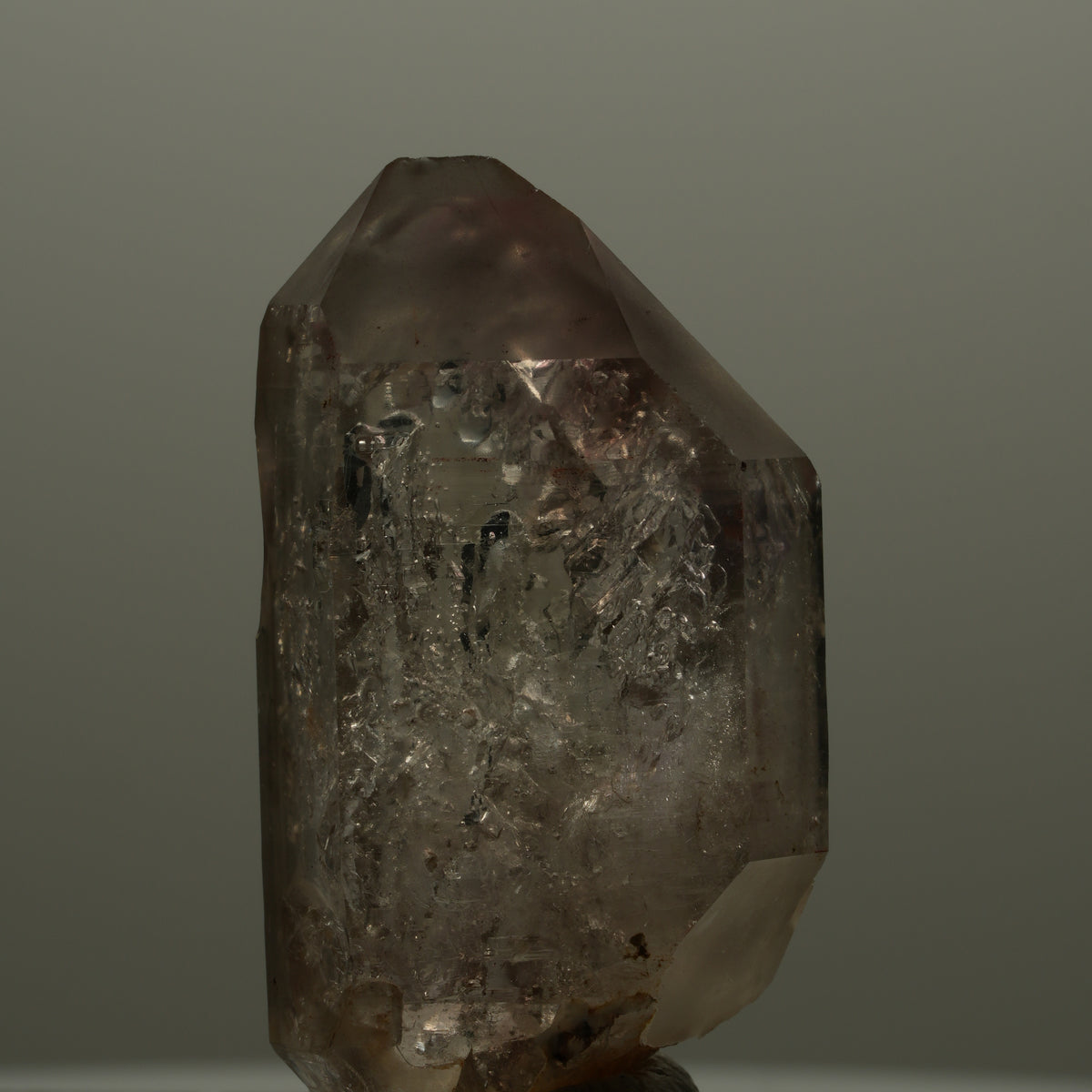 Enhydro Phantom Rauchquarz Skelett Doppelender, große Blase Goboboseb, Namibia 20*11*7mm #14092