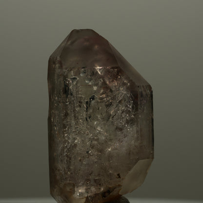 Enhydro Phantom Rauchquarz Skelett Doppelender, große Blase Goboboseb, Namibia 20*11*7mm #14092