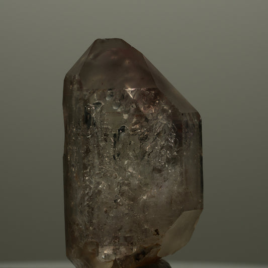 Enhydro Phantom Rauchquarz Skelett Doppelender, große Blase Goboboseb, Namibia 20*11*7mm #14092