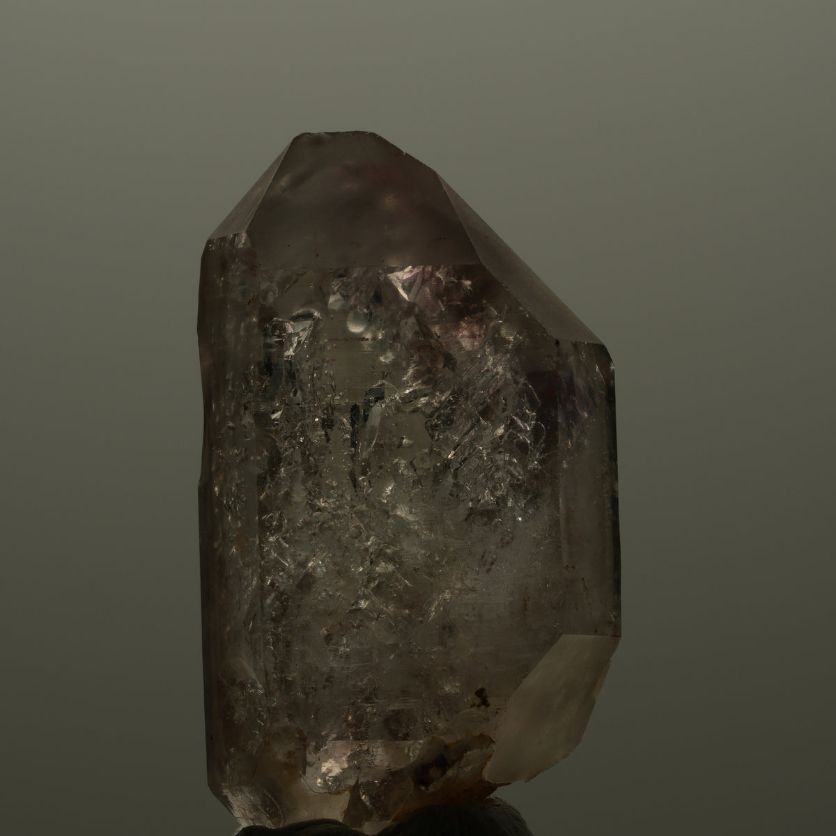 Enhydro Phantom Rauchquarz Skelett Doppelender, große Blase Goboboseb, Namibia 20*11*7mm #14092