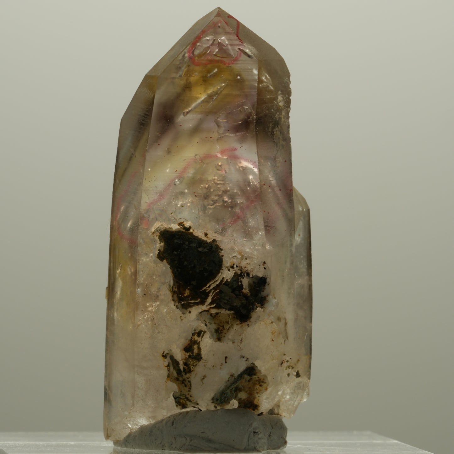 Enhydro Phantom Rauchquarz, große + viele kleine Blasen Goboboseb, Namibia 26*12*8mm #14094