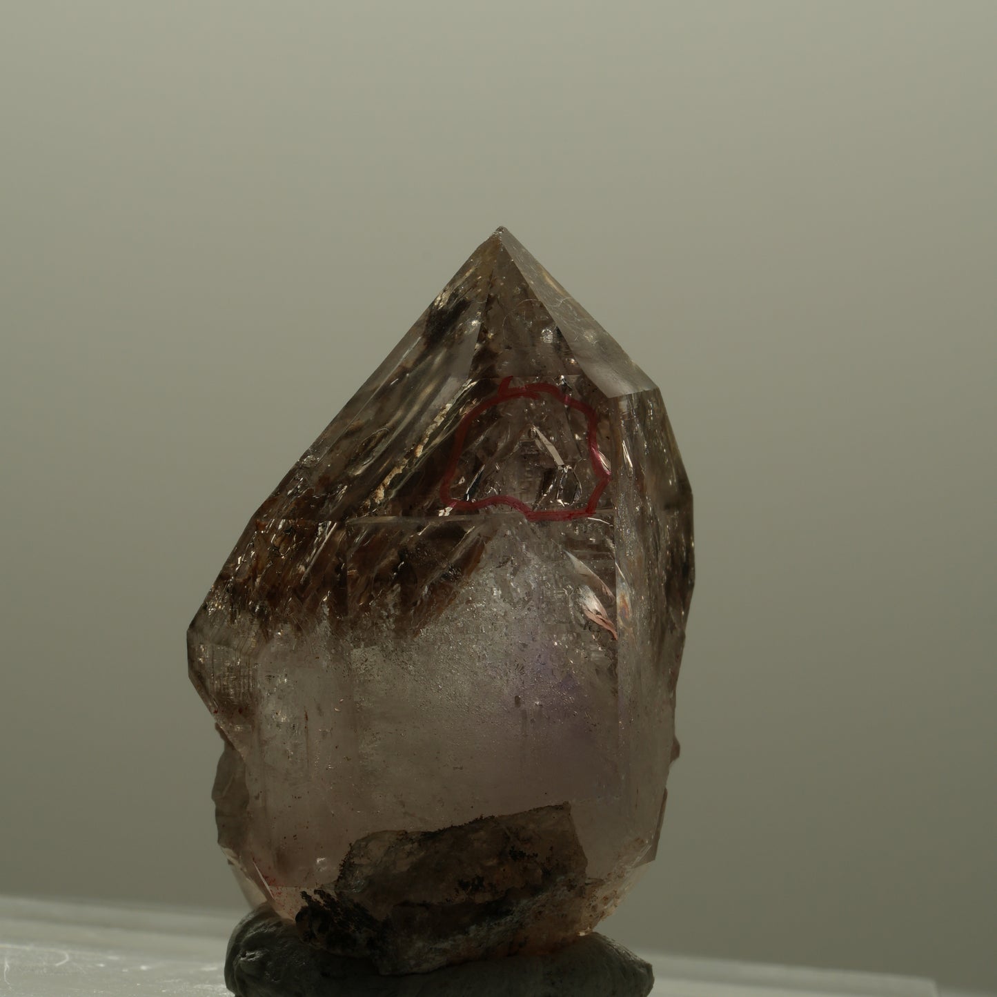 Enhydro Skelett Fenster Phantom Amethyst DT, 1x Blase Goboboseb, Namibia 18*12*11mm #14095