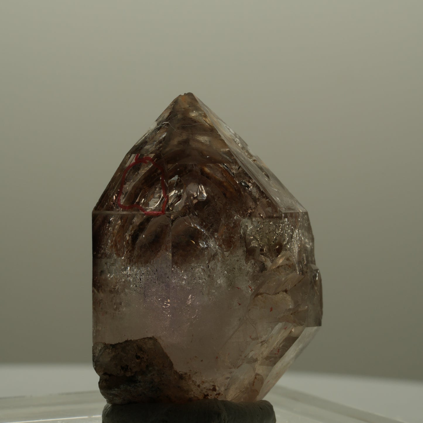 Enhydro Skelett Fenster Phantom Amethyst DT, 1x Blase Goboboseb, Namibia 18*12*11mm #14095