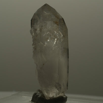 Glitzernde Rauchquarz Spitze mit Analcim Streep Mine, Goboboseb, Namibia 24*10*7mm #14097