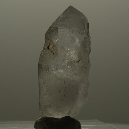 Glitzernde Rauchquarz Spitze mit Analcim Streep Mine, Goboboseb, Namibia 24*10*7mm #14097