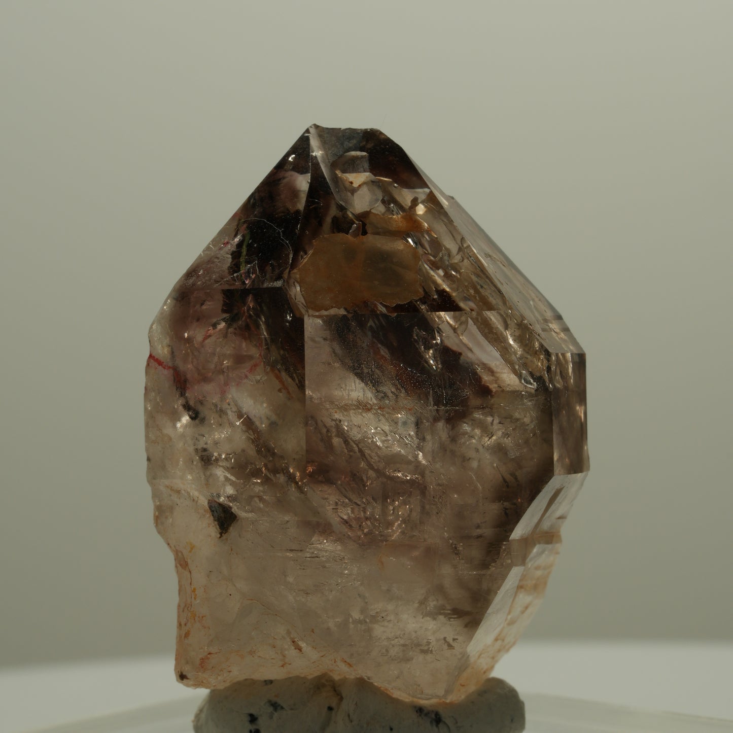 Enhydro Skelett Fenster Phantom Rauchquarz Zepter, 1x Blase Goboboseb, Namibia 42*30*29mm #14104