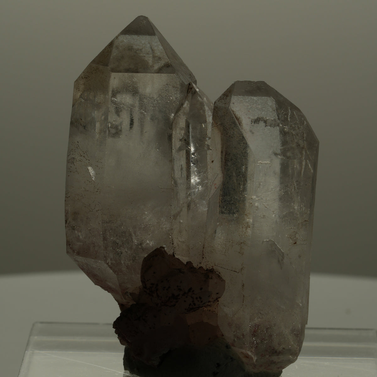 Klare Skelett Rauchquarz Doppelender Gruppe Goboboseb, Namibia 49*34*20mm #14105