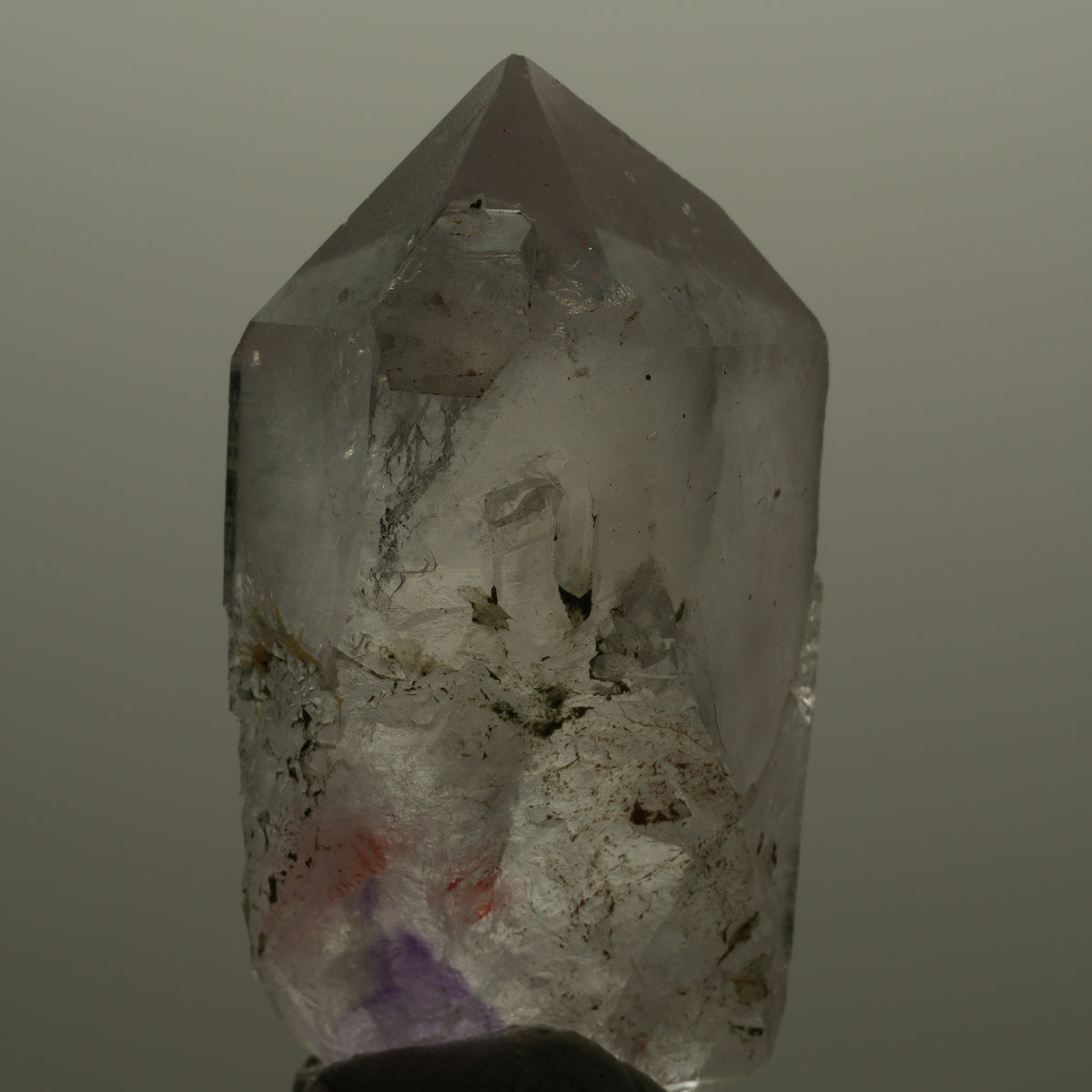 Harlekin Skelett Phantom Amethyst Spitze Streep Mine, Goboboseb, Namibia 57*29*24mm #14108