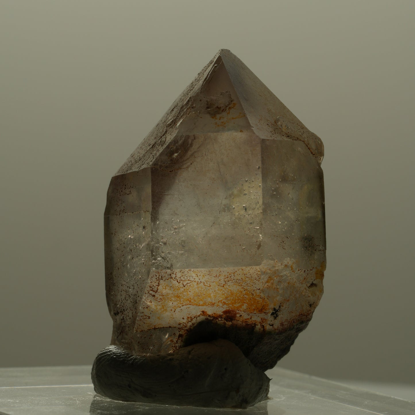 Seltene Phantom Rauchquarz Skelett Zepter Spitze Goboboseb, Namibia 38*23*22mm #14110