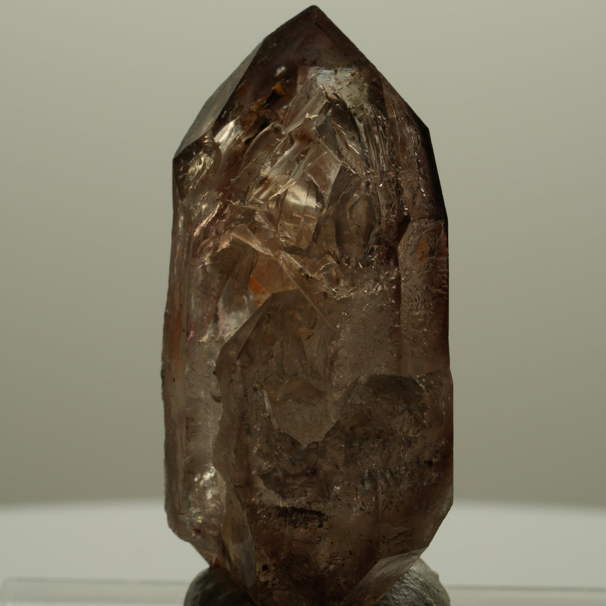 Enhydro Phantom Rauchquarz Skelett Doppelender, 2x Blase Goboboseb, Namibia 47*24*18mm #14113