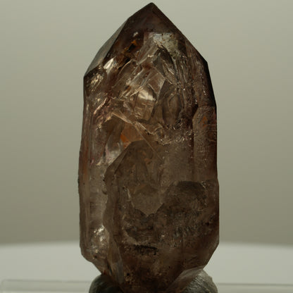 Enhydro Phantom Rauchquarz Skelett Doppelender, 2x Blase Goboboseb, Namibia 47*24*18mm #14113