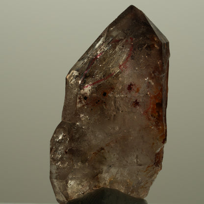 Enhydro Phantom Rauchquarz Skelett Doppelender, 2x Blase Goboboseb, Namibia 47*24*18mm #14113