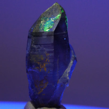 Skelett Rauchquarz Kristall Spitze mit Hyalit Opal Erongo, Namibia 47*20*13mm #14116