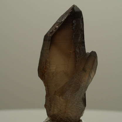 Skelett Rauchquarz Kristall Spitze mit Hyalit Opal Erongo, Namibia 47*20*13mm #14116