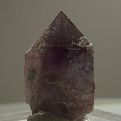 Seltene Phantom Skelett Amethyst mit Eisen Spitze Brandberg, Namibia 34*27*27mm #14118