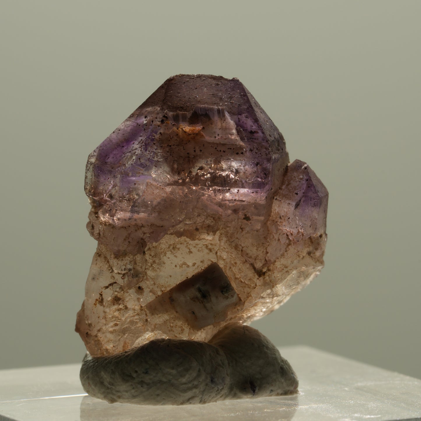 Seltene Phantom Amethyst Skelett Zepter Spitze Brandberg, Namibia 21*17*9mm #14126