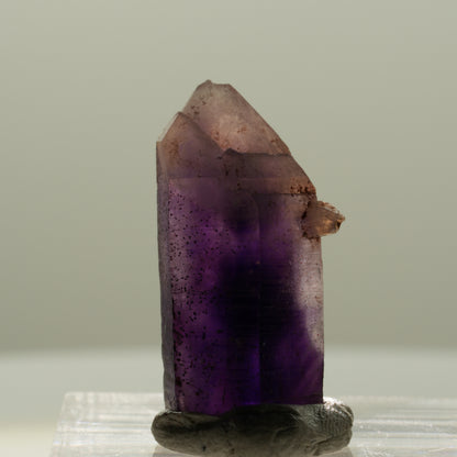 Seltene Phantom Skelett Amethyst mit Eisen Spitze Brandberg, Namibia 24*14*9mm #14129