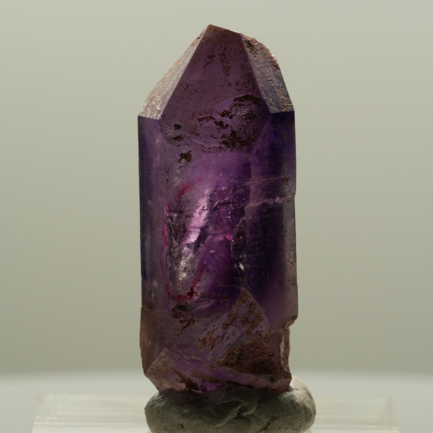 Enhydro Skelett Phantom Amethyst Spitze, 1x Blase Brandberg, Namibia 32*12*11mm #14130