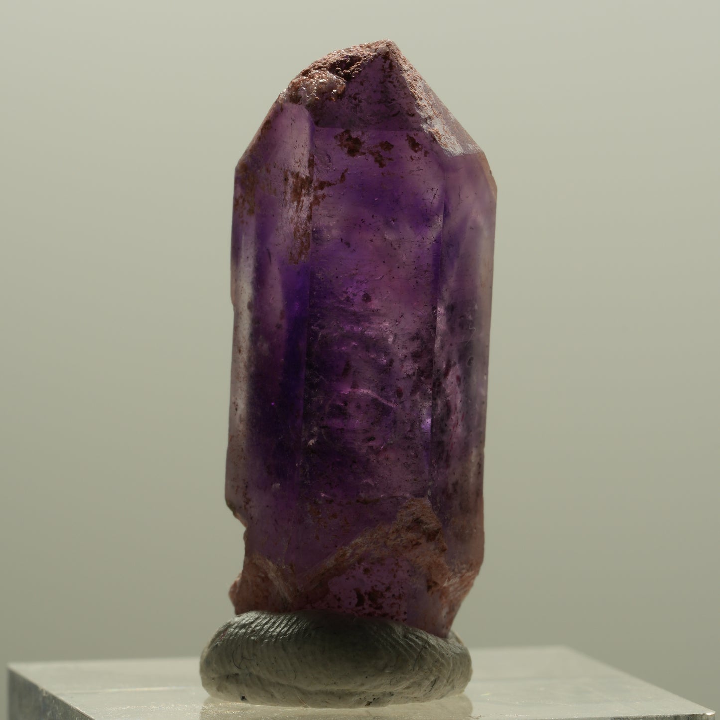Enhydro Skelett Phantom Amethyst Spitze, 1x Blase Brandberg, Namibia 32*12*11mm #14130