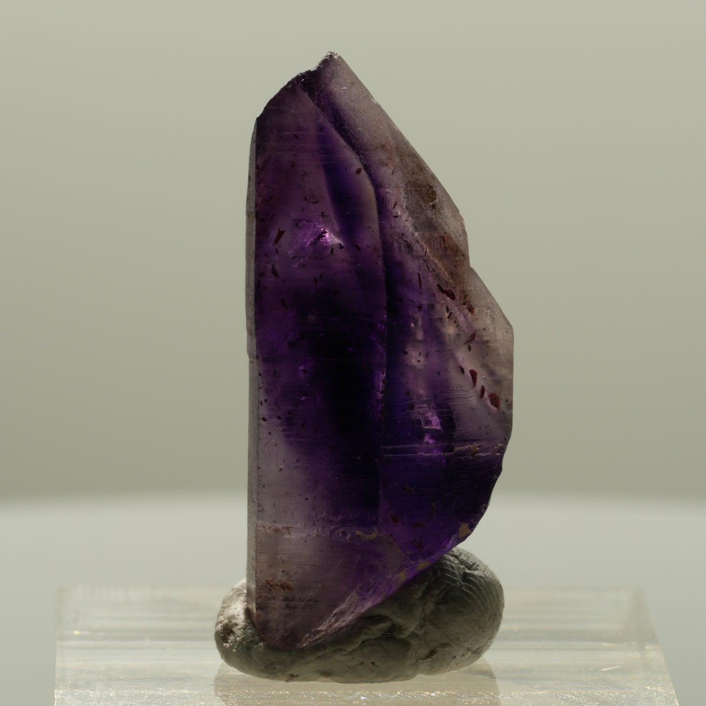Seltene Phantom Skelett Amethyst mit Eisen Spitze Brandberg, Namibia 29*13*11mm #14131