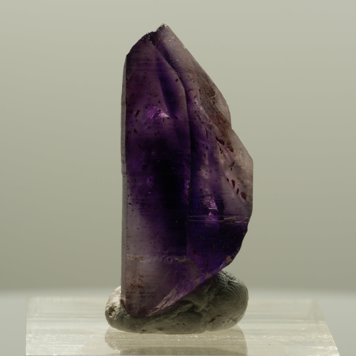 Seltene Phantom Skelett Amethyst mit Eisen Spitze Brandberg, Namibia 29*13*11mm #14131