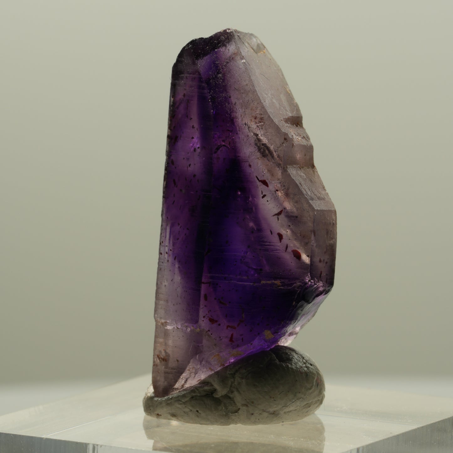Seltene Phantom Skelett Amethyst mit Eisen Spitze Brandberg, Namibia 29*13*11mm #14131