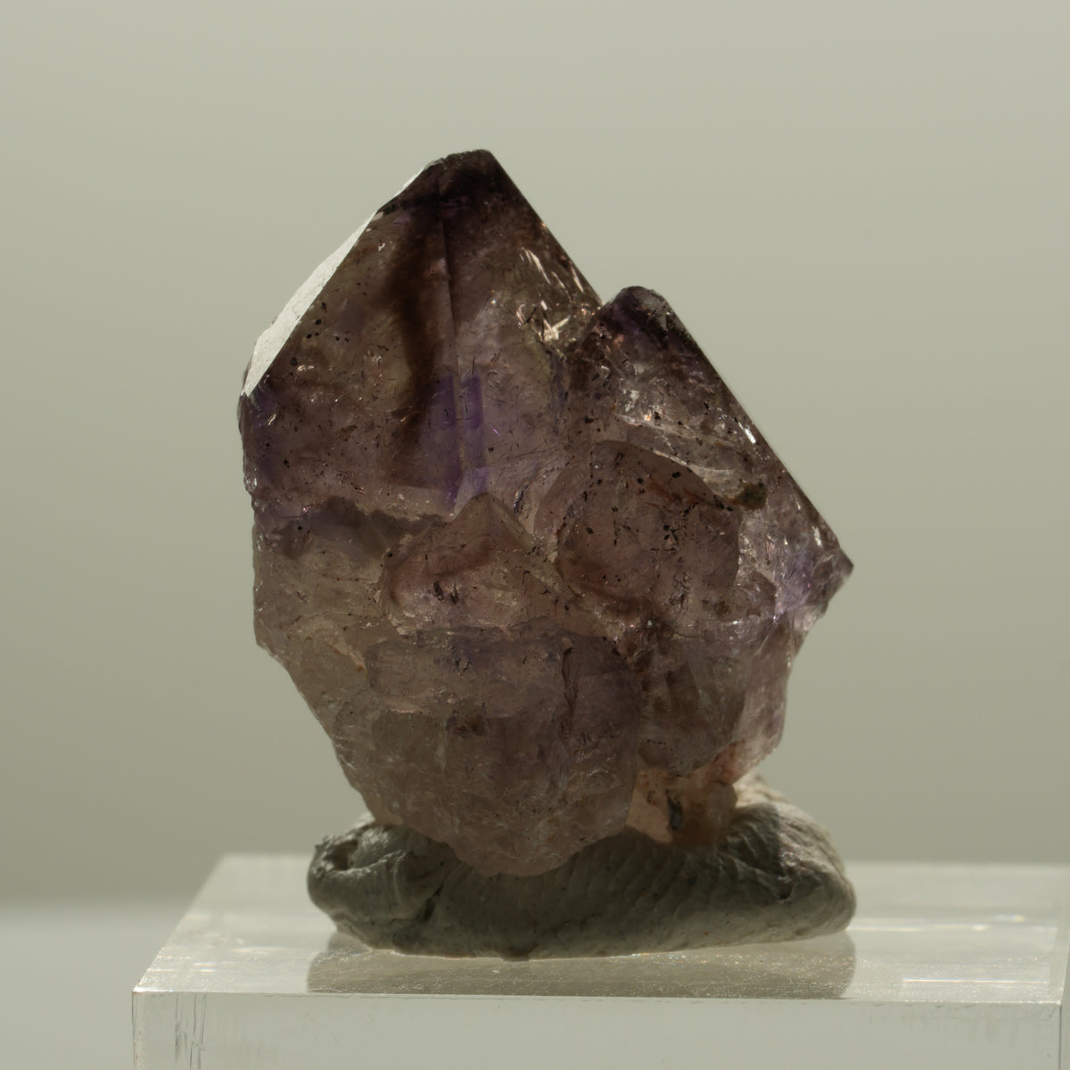 Seltene Phantom Skelett Amethyst mit Eisen Spitze Brandberg, Namibia 27*23*18mm #14132