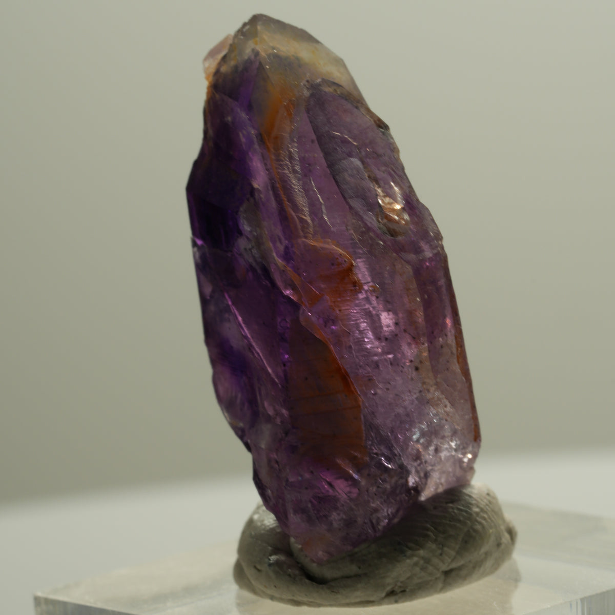 Seltene Phantom Skelett Amethyst mit Eisen Spitze Brandberg, Namibia 33*17*10mm #14134