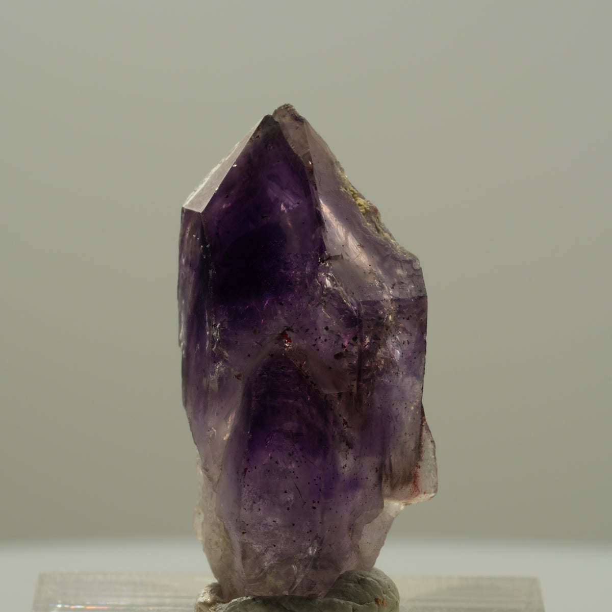 Seltene Phantom Skelett Amethyst mit Eisen Spitze Brandberg, Namibia 30*14*15mm #14136