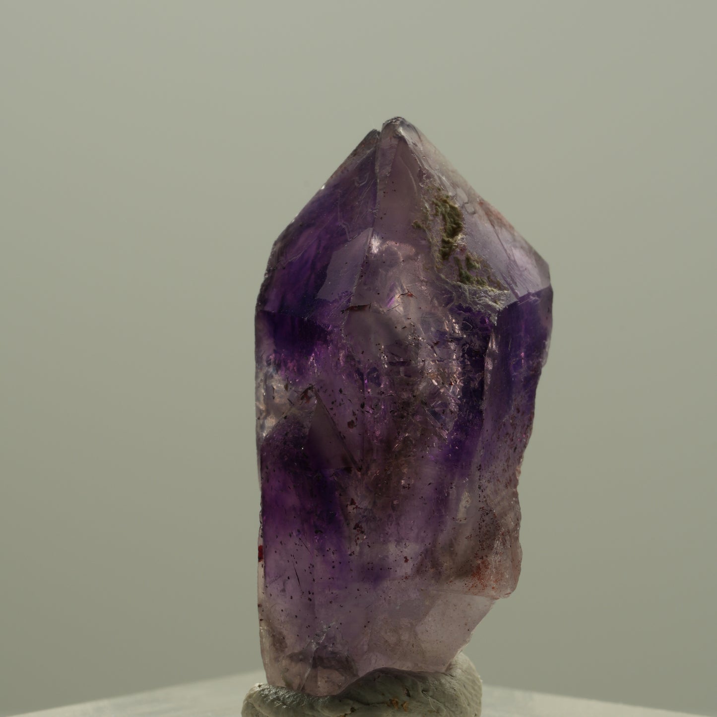 Seltene Phantom Skelett Amethyst mit Eisen Spitze Brandberg, Namibia 30*14*15mm #14136
