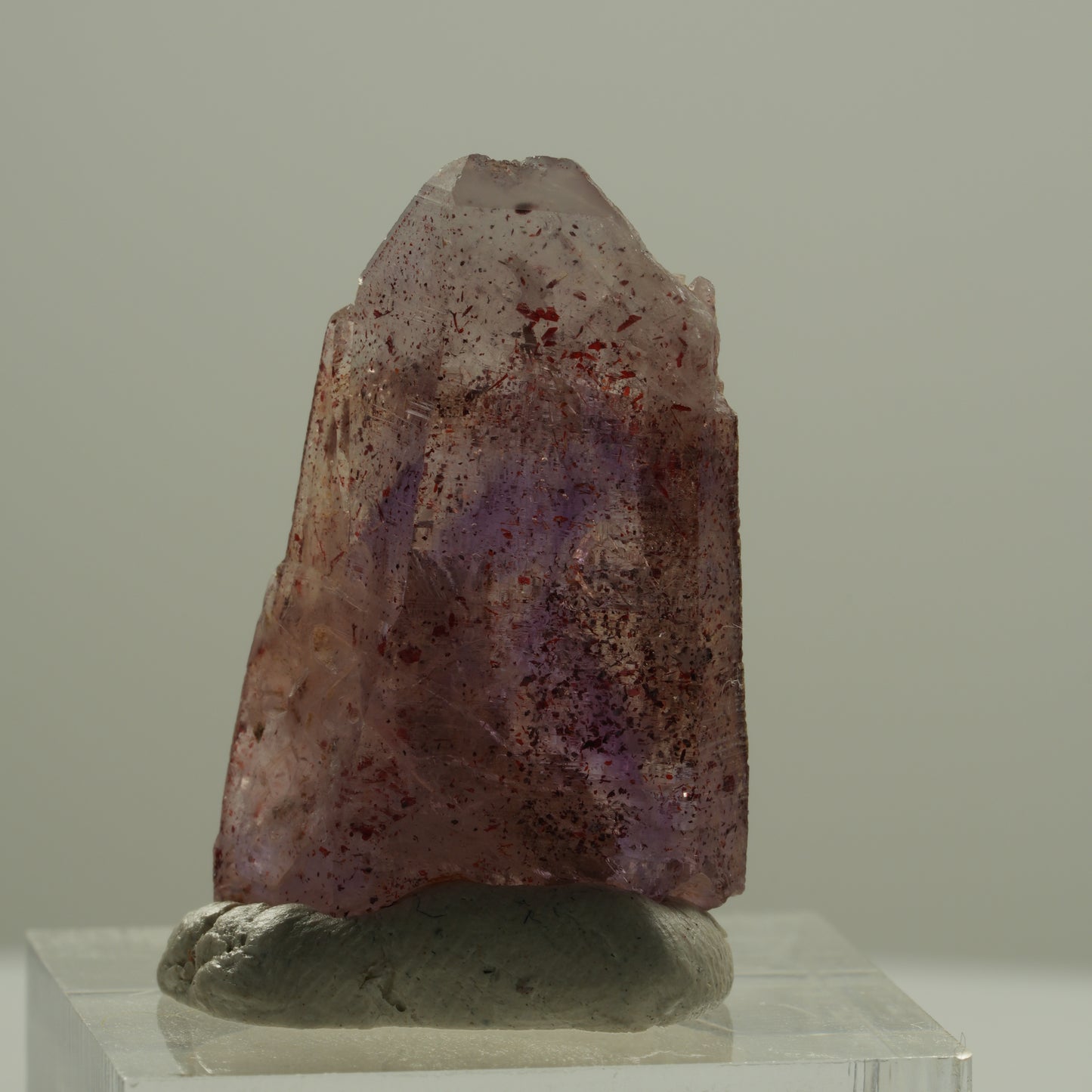 Seltene Phantom Skelett Amethyst mit Eisen Spitze Brandberg, Namibia 30*19*10mm #14137
