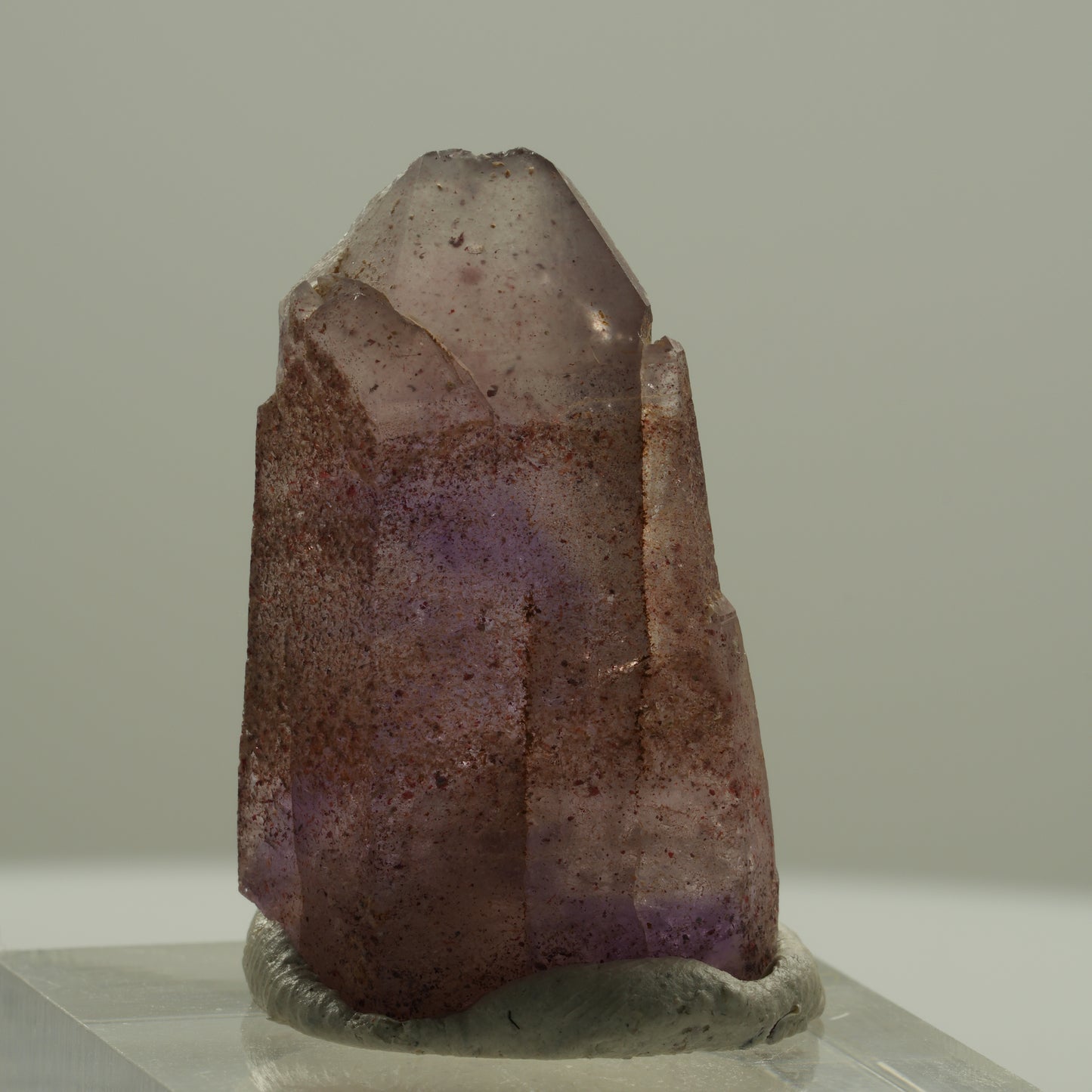 Seltene Phantom Skelett Amethyst mit Eisen Spitze Brandberg, Namibia 30*19*10mm #14137