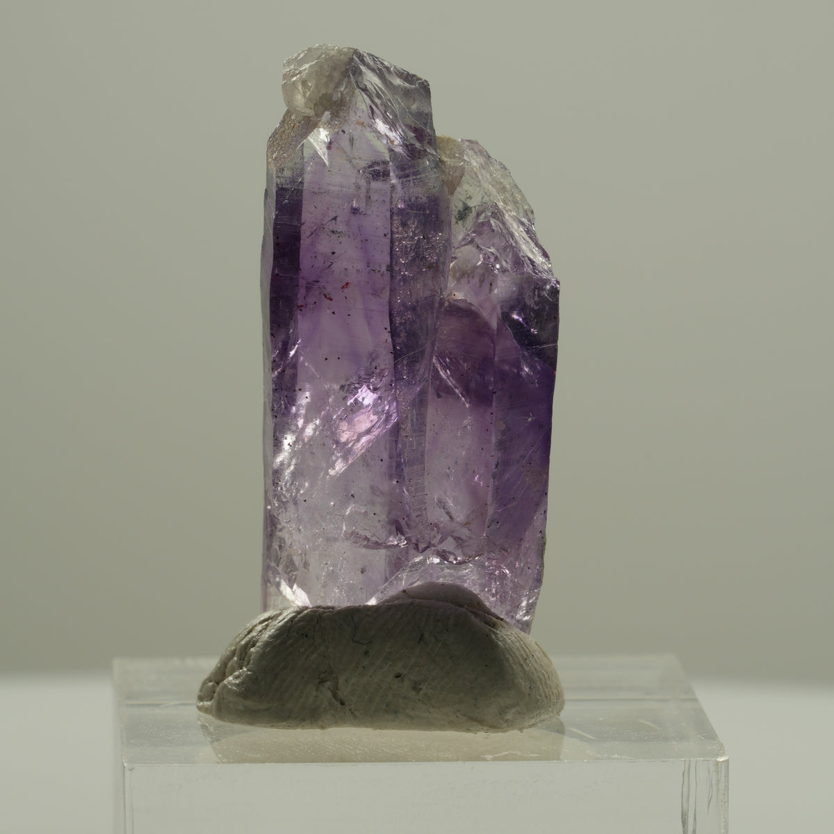 Seltene Phantom Skelett Amethyst mit Eisen Spitze Brandberg, Namibia 35*15*9mm #14138