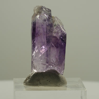 Seltene Phantom Skelett Amethyst mit Eisen Spitze Brandberg, Namibia 35*15*9mm #14138
