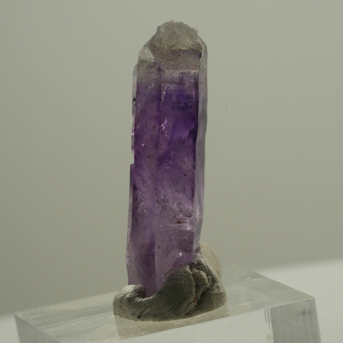 Seltene Phantom Skelett Amethyst mit Eisen Spitze Brandberg, Namibia 35*15*9mm #14138