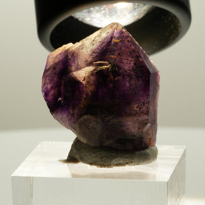 Seltene Phantom Skelett Amethyst mit Eisen Spitze Brandberg, Namibia 27*23*16mm #14141
