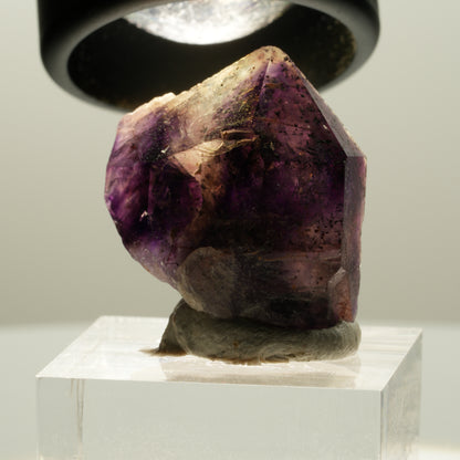 Seltene Phantom Skelett Amethyst mit Eisen Spitze Brandberg, Namibia 27*23*16mm #14141
