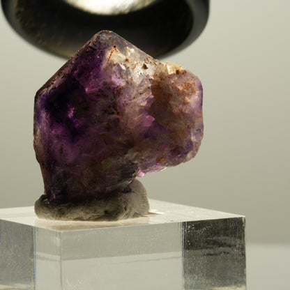Seltene Phantom Skelett Amethyst mit Eisen Spitze Brandberg, Namibia 27*23*16mm #14141