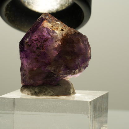 Seltene Phantom Skelett Amethyst mit Eisen Spitze Brandberg, Namibia 27*23*16mm #14141